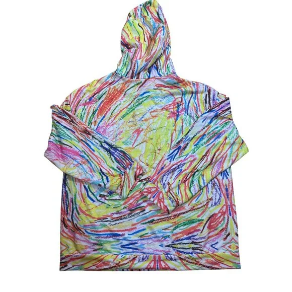 Unisex Broken Crayons Still Color Printed Long Sleeve Hoodie Size M - Picture 2 of 5